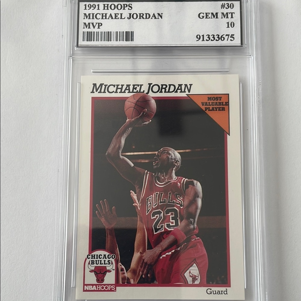 Michael Jordan 1991 Hoops MVP Card